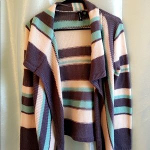 Knitted Grey and Blue Sweater